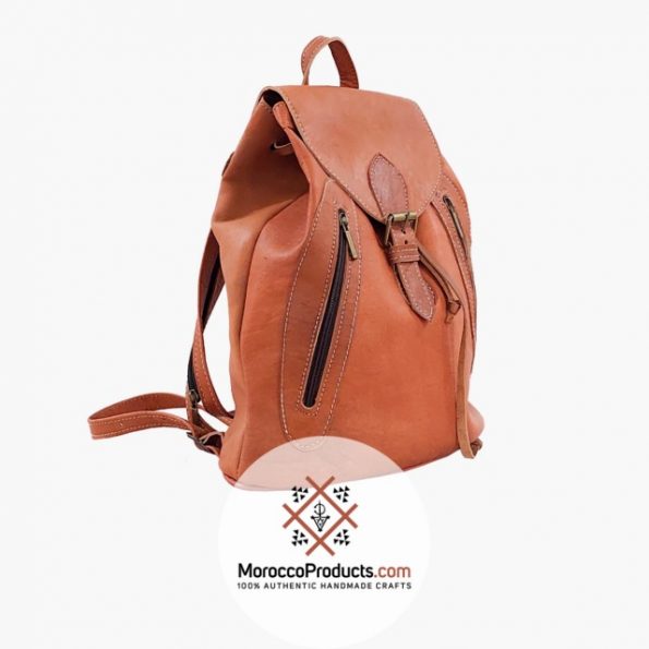 Brown-leather-backpackk