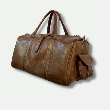 leather travel bags for men Brown