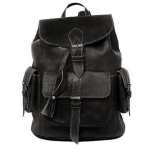 Leather Duffle Bag Black