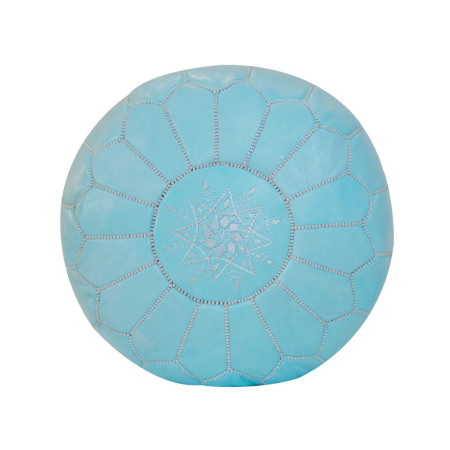 moroccan pouf blue