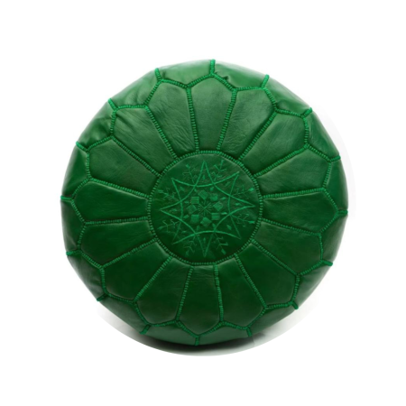 green moroccan pouf