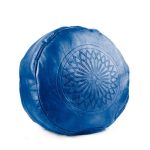 Colorful Moroccan Leather Pouf (7 Different Colors) _ Handmade Moroccan Pouf _ Leather Ottoman _ Traditional Footrest