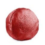 Colorful Moroccan Leather Pouf (7 Different Colors) _ Handmade Moroccan Pouf _ Leather Ottoman _ Traditional Footrest