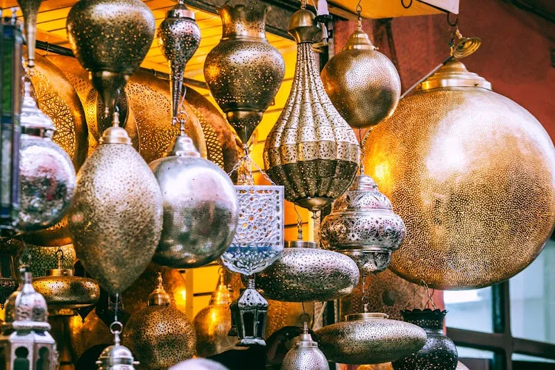 Different types and styles of Moroccan lanterns