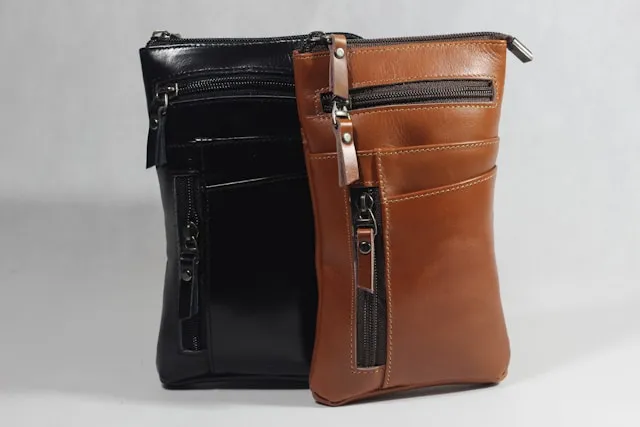 a black and brown purses as Leather products in Morocco
