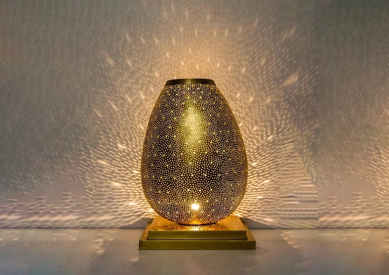 Brass Moroccan Table Lamp