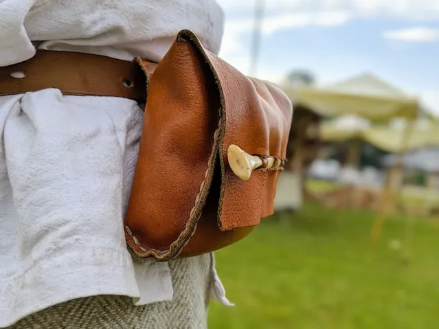 Brown Leather Backpack 